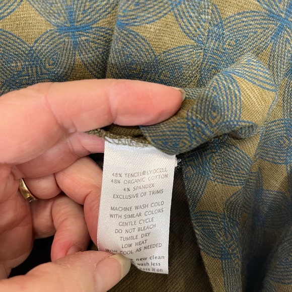 Horny Toad Women's Dress Blue and Green Print Toad & Co Long Sleeve Size Small - Picture 8 of 8